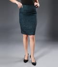 Fusta din bucle verde cu fir de efect