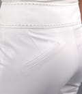 Pantaloni cu buzunare din bumbac satinat alb
