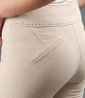 Pantaloni cu buzunare din in bej
