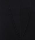 Pantaloni din jerse gros negru cu nervuri