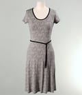 Rochie din jerse imprimat cu cordon