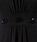 Rochie din jerse uni cu aplicatii in talie