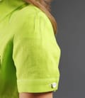 Sacou din in verde cu tighele decorative