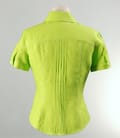 Sacou din in verde cu tighele decorative