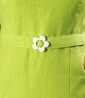 Rochie cu aripioare din in verde