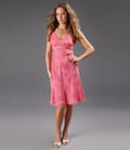 Rochie din viscoza brocart roz