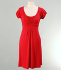 Rochie din jerse uni cu aplicatii in talie