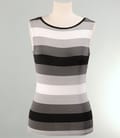 Tricou din jerse imprimat cu decolteu barcuta