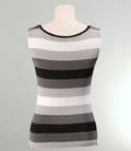 Tricou din jerse imprimat cu decolteu barcuta