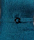 Rochie cu aripioare din in turquoise