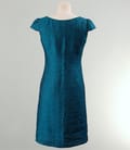 Rochie cu aripioare din in turquoise