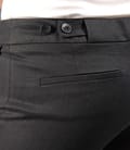 Pantaloni din in negru cu buzunare