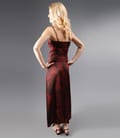 Rochie lunga din saten elastic cu bretele