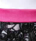 Rochie din saten si dantela cu cordon contrast