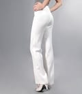 Pantaloni eleganti albi-ecru