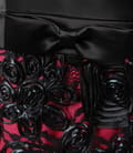 Rochie din saten si dantela cu funda