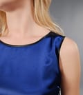 Rochie din saten si voal cu funda