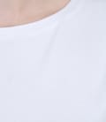 Tricou din jerse uni cu umeri cazuti