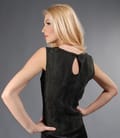 Bluza din viscoza brocart negru cu dantela