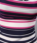 Tricou cu maneci si falduri din jerse imprimat