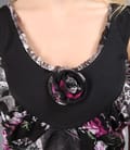 Rochie din tul elastic imprimat cu floare