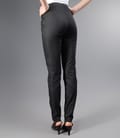 Pantaloni linie creion din bumbac elastic negru