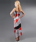 Rochie lunga din saten elastic cu bretele