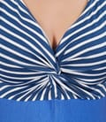 Rochie jerse imprimat cu nod pe bust