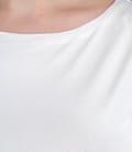 Tricou din jerse uni cu umeri cazuti