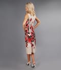 Rochie jerse imprimat cu nod pe bust