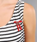Tricou marinar din jerse cu dungi