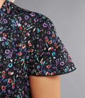 Rochie jerse imprimat cu volan