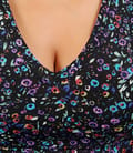 Rochie jerse imprimat cu volan