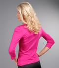 Bluza din jerse ciclamen legata cu cordon