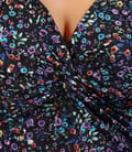 Tricou cu nod din jerse imprimat