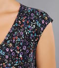 Tricou cu nod din jerse imprimat