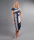 Rochie din jerse cu imprimeu motive muzicale