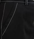 Fusta din bumbac elastic cu tighele contrast si buzunare