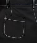 Fusta din bumbac elastic cu tighele contrast si buzunare