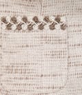 Sacou din bucle de bumbac elastic bej cu garnitura