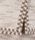 Sacou din bucle de bumbac elastic bej cu garnitura