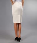 Fusta din bucle de bumbac elastic ecru
