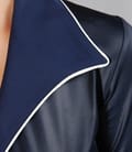 Camasa din jerse elastic satinat si bumbac cu guler ascutit