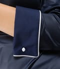Camasa din jerse elastic satinat si bumbac cu guler ascutit