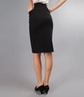 Fusta eleganta din jerse gros negru