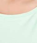 Tricou din jerse uni cu umeri cazuti