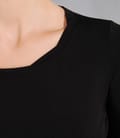 Tricou din jerse uni cu garnitura