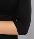 Tricou din jerse uni cu garnitura