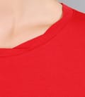 Tricou din jerse uni cu garnitura