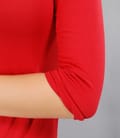 Tricou din jerse uni cu garnitura